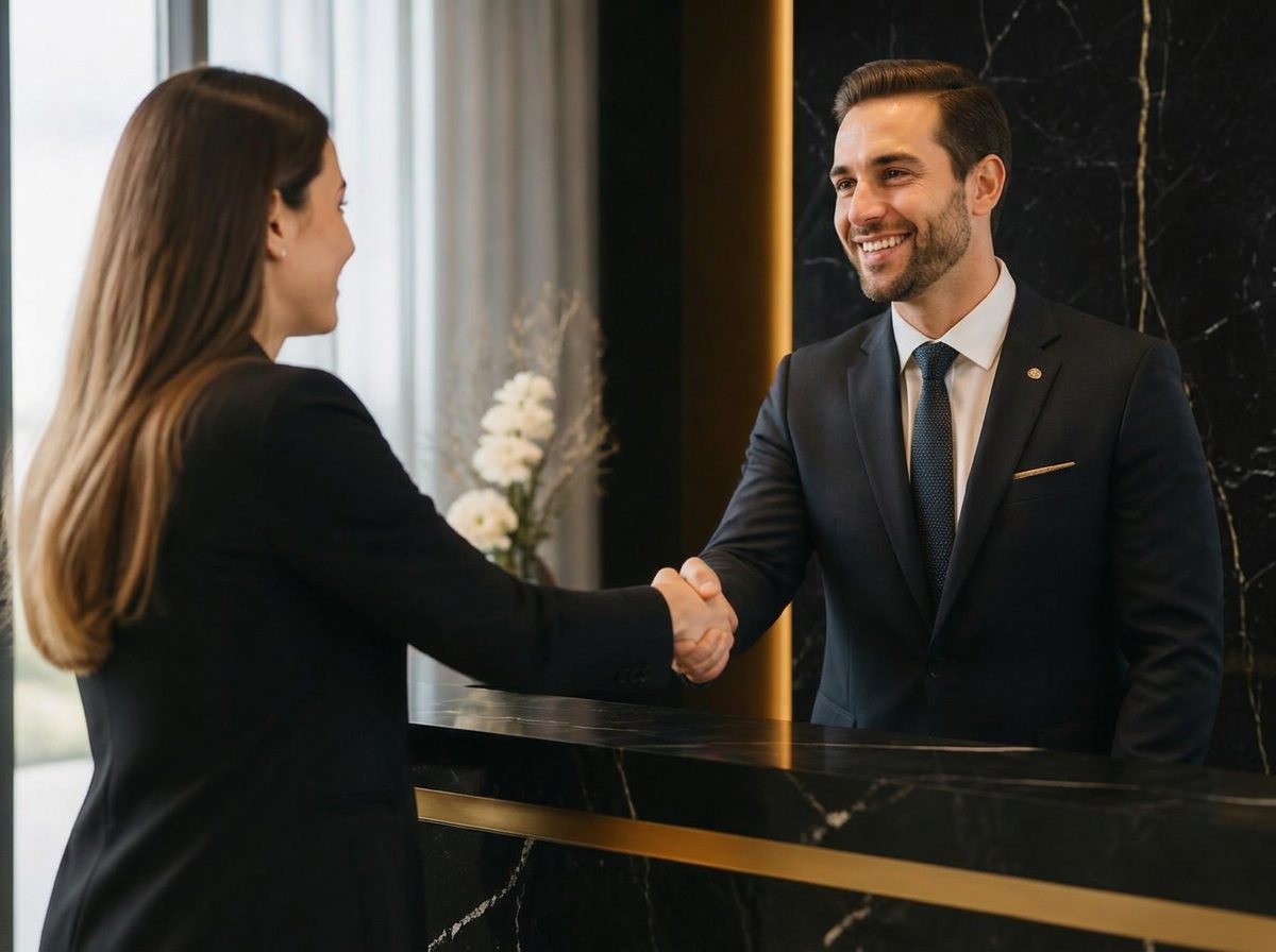 Consulente JC Solutions accoglie un cliente